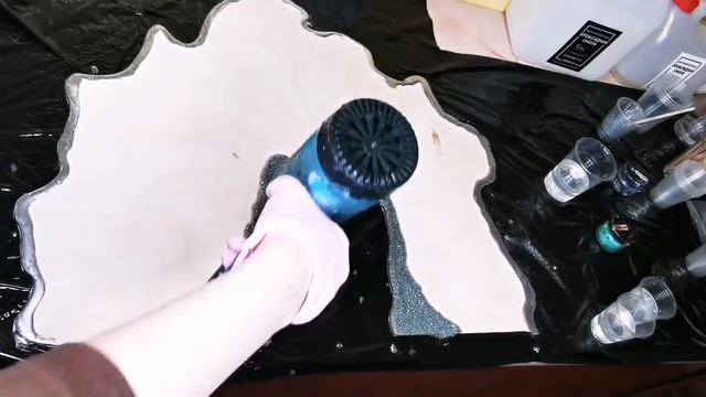 Срез камня ЖЕОДА АГАТ из эпоксидной смолы Resin ART смотреть онлайн