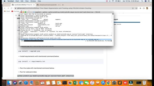 Real-Time Object Segmentation and Tracking using YOLOv8 | Chicken Counting смотреть онлайн