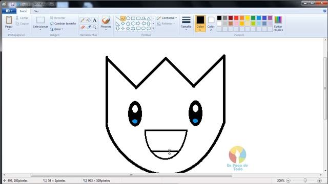 Dibujos en Paint 052 - Cómo dibujar una florecita Kawaii смотреть онлайн