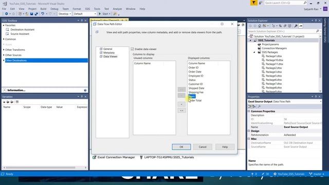 SSIS Data Viewer (Enable / Utilize / Disable Data Viewer) | SQL Server Integration Services смотреть онлайн