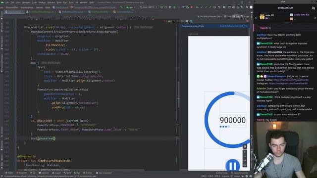 Pomodoro Timer Functionality (Android/Jetpack Compose) | IncentiveTimer Twitch Stream #8 смотреть онлайн