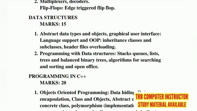 TRB COMPUTER INSTRUCTOR SYLLABUS OVERVIEW- QUESTION PAPER PATTERN || PG TRB EXAM 2021 смотреть онлайн