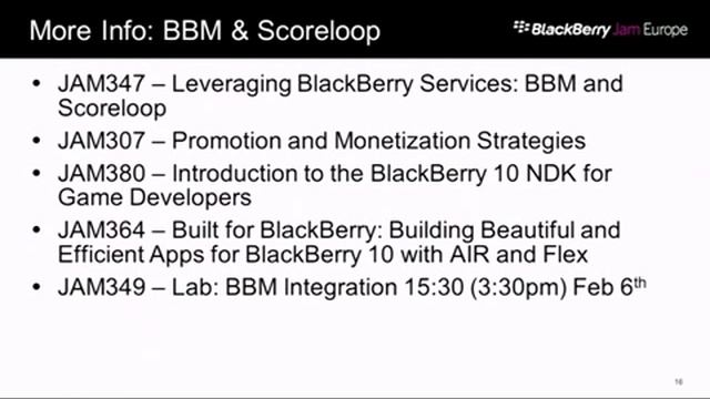 BlackBerry Jam Europe 2013 - JAM351 -- Monetizing your Apps with In-App Payments смотреть онлайн