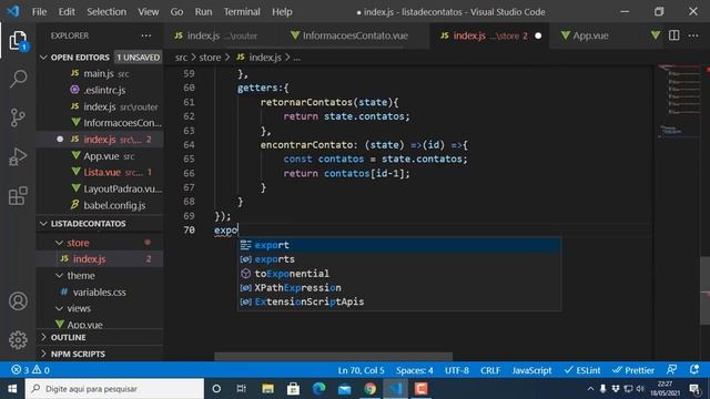 Aplicativo Mobile Ionic e Vue - Acessando um contato específico da agenda смотреть онлайн