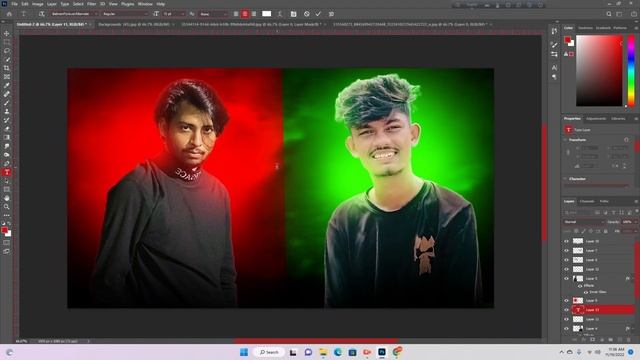 how to creat gaming thambnail in photoshop 2023 bangla tutorial omor vs amdadul thambnail смотреть онлайн