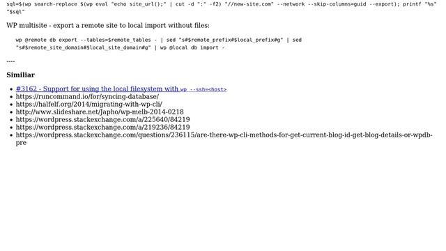 Wordpress: Fastest way (least amount of steps) to locally import a remote database using WP-CLI смотреть онлайн