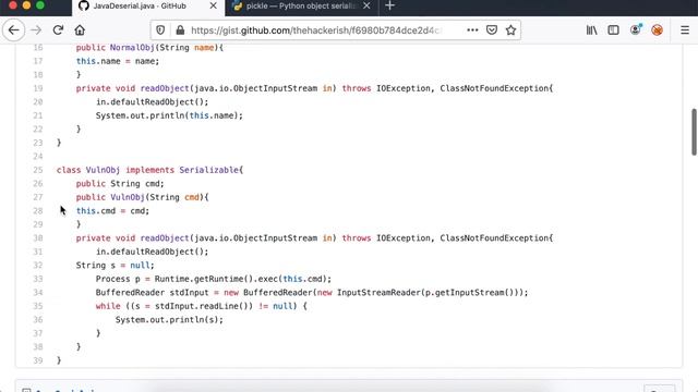 OWASP insecure deserialization explained with examples смотреть онлайн