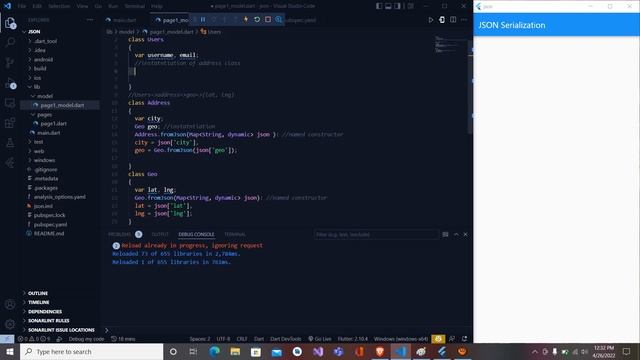 Parsing/Serializing complex JSON data from API in Flutter | JSON data serialization in Flutter - 03 смотреть онлайн
