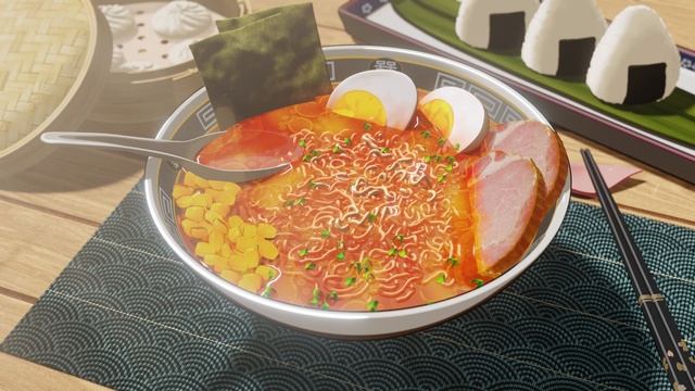 Anime ramen Scene - Made with blender смотреть онлайн