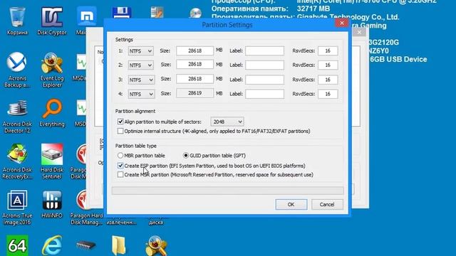 Установка Windows 10* на новый SSD (SATA/M2) (UEFI+GPT) (+звук) смотреть онлайн