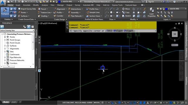 Annotating Pressure Pipe Networks AutoCAD Civil 3D смотреть онлайн