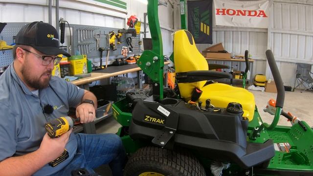 How To Install String Trimmer Mounting Kit On John Deere Z735M Zero Turn Mower