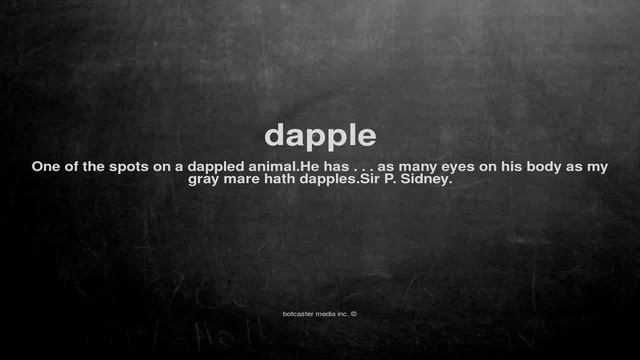What does dapple mean смотреть онлайн