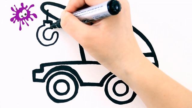 Как нарисовать подъемный кран / Мультик раскраска для детей / Раскрась Ка смотреть онлайн