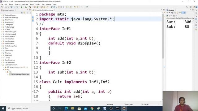 51. Core Java @ Free in Telugu, Static and Default methods in interfaces of jdk1.8 смотреть онлайн