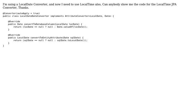 I need an implementation of java.time.LocalTime Converter смотреть онлайн