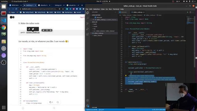 ISC ROS2 Workshop | Writing a Basic Python node смотреть онлайн