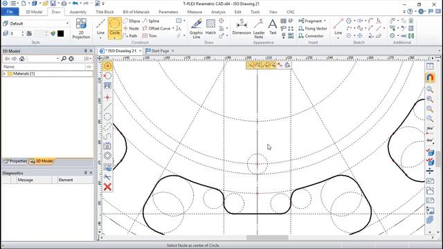 T-Flex CAD 15 2D - Exercise 78 смотреть онлайн