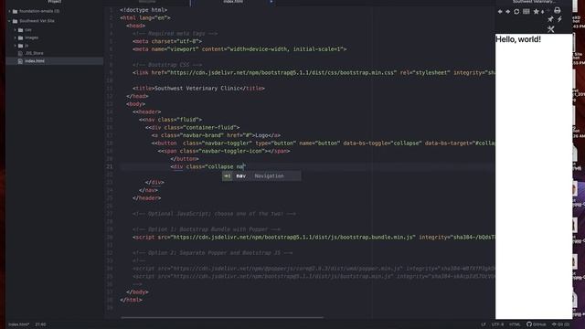 Bootstrap 5 Creating the Navbar Part 2 of 9 смотреть онлайн