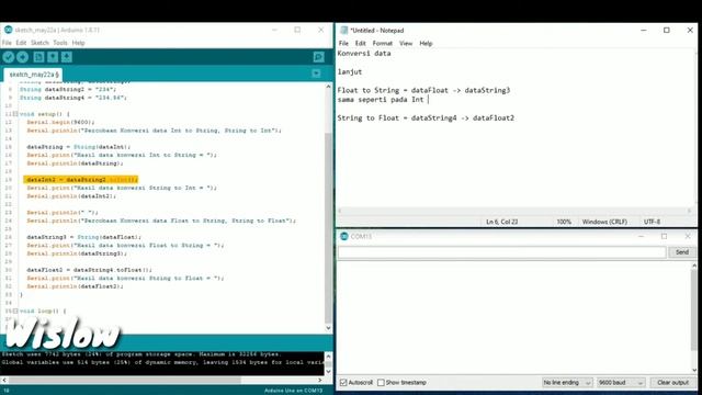 Konversi Int to String, String to Int, Float to String, String to Float pada Arduino #BelajarArduin смотреть онлайн