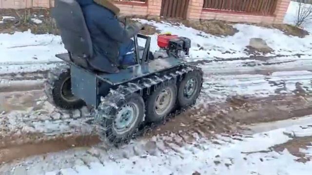 Самодельный гусеничный трактор ,новые гусеницы : обзор смотреть онлайн