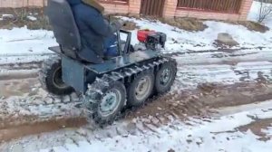 Самодельный гусеничный трактор ,новые гусеницы : обзор