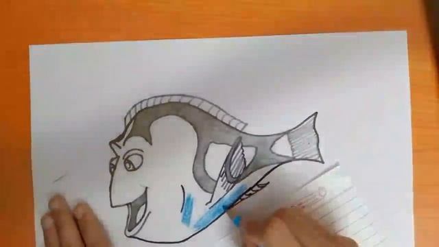 EASY AND SIMPLE DRAWING | EASY DORY DRAWING | смотреть онлайн