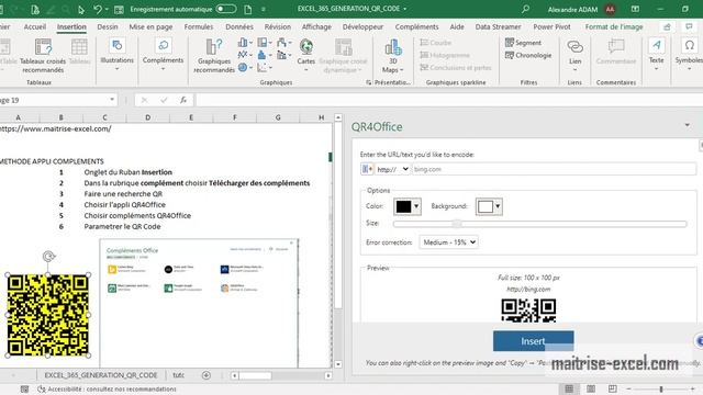 Excel 365 : Comment créer un QR Code sur Excel, les outils Offices et Google en moins de 5 min? смотреть онлайн
