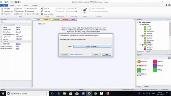 Create a Simple Game in Construct 2 - with Lives and Score