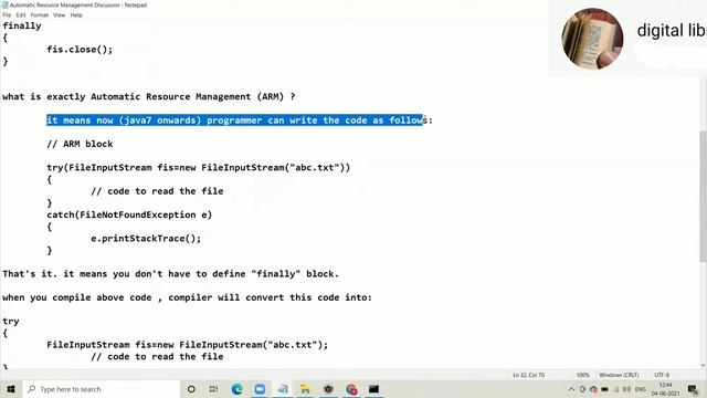 # video 140 # Concepts of JAVA Programming - automatic resource management смотреть онлайн