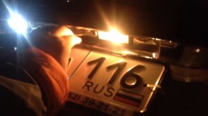 Замена лампочек в плафоне подсветки номера Renault Duster 2