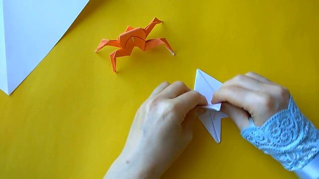 Краб из бумаги,как сделать краба оригами смотреть онлайн