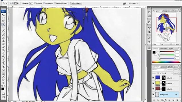 coloring anime using photoshop tutorial смотреть онлайн