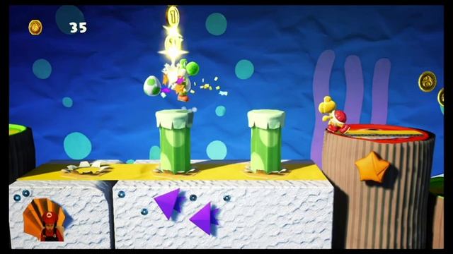 Yoshi's Crafted World. Играем в Yoshi на Nintendo Switch вместе с Пашей! Проходим первые уровни.