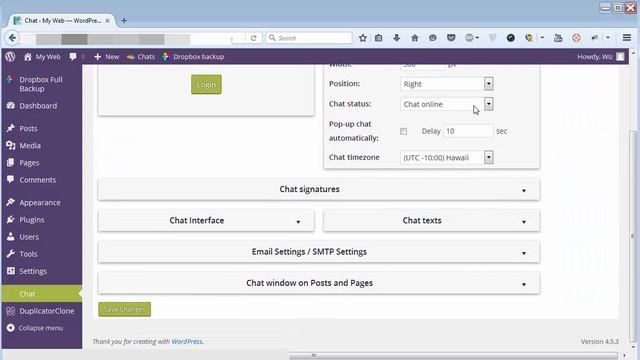 Changing Live Chat status through WordPress admin dashboard смотреть онлайн