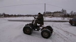 Первый выезд .Самодельный минитрактор гибрид