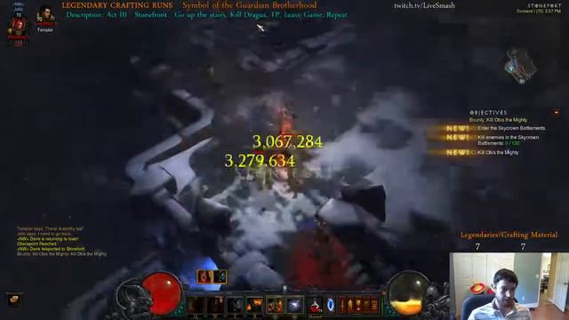 Diablo III - RoS - Farming Symbol of the Brotherhood - Dragus - 2 minute run смотреть онлайн