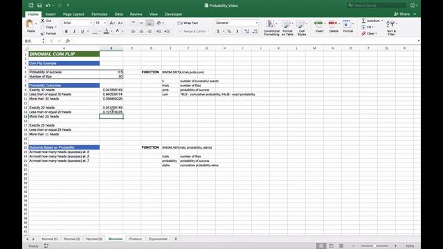 Binomial Distribution in Excel смотреть онлайн