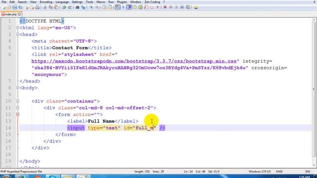 PHP Contact Form with Ajax Design Form Part 1 смотреть онлайн