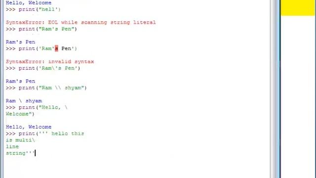 #6 Leterals and String Literals in Python in Hindi смотреть онлайн