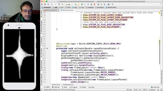 Android Studio Draw stars смотреть онлайн