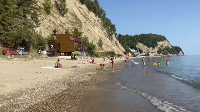Самый Песчаный пляж Абхазии. Пицунда Лдзаа Рыбзавод. смотреть онлайн