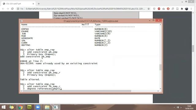 DBMS Lab 07- Constraints | Summer 2020 смотреть онлайн