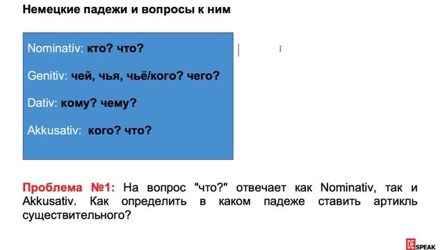 Как применить правильный падеж в немецком? (1 часть) смотреть онлайн