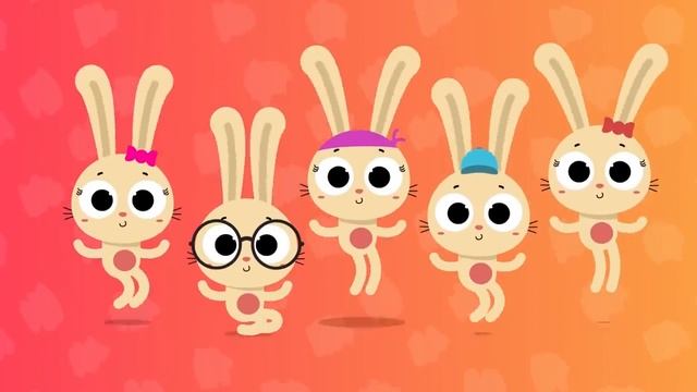 Five Little Bunnies Jumping on the Bed - THE KIBOOMERS Preschool Counting Songs смотреть онлайн
