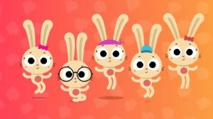 Five Little Bunnies Jumping on the Bed - THE KIBOOMERS Preschool Counting Songs