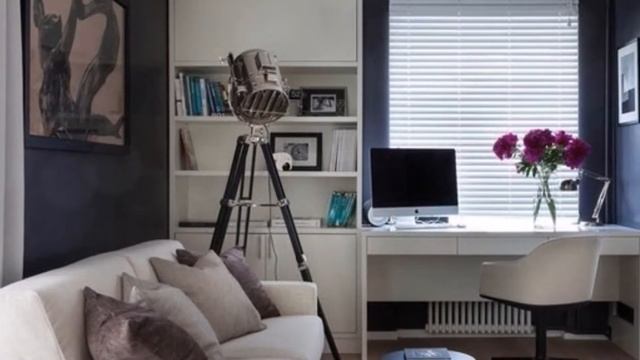 Красивый Дизайн квартиры 38 кв.м. Чёрно-белый Интерьер маленькой квартиры-студии (однокомнатной) смотреть онлайн