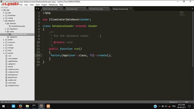 Laravel tutorial step by step 14 Intro to factories, faker and seeding смотреть онлайн