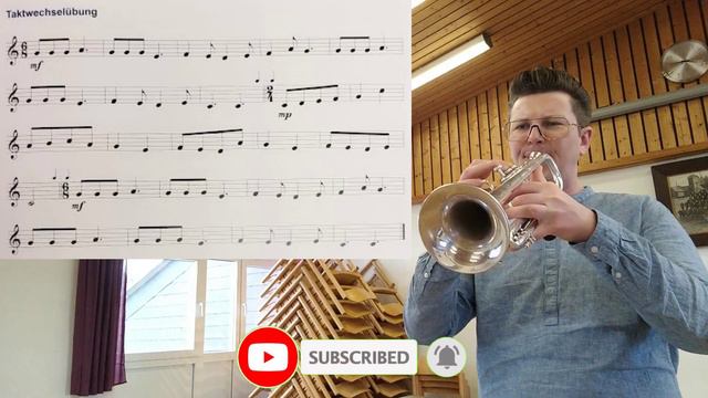 Horst Rapp Trompetenschule Band 2 | Taktwechselübung Seite 53 | Trompetentraining mit Noten 🎺 смотреть онлайн