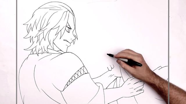 How To Draw Mikey Vs Hanma | Step By Step | Tokyo Revengers смотреть онлайн